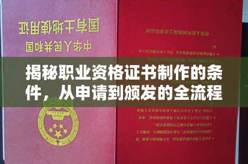 延吉揭秘职业资格证书制作的条件，从申请到颁发的全流程解析