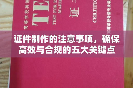 延吉证件制作的注意事项，确保高效与合规的五大关键点