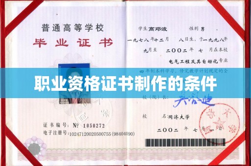 延吉职业资格证书制作的条件